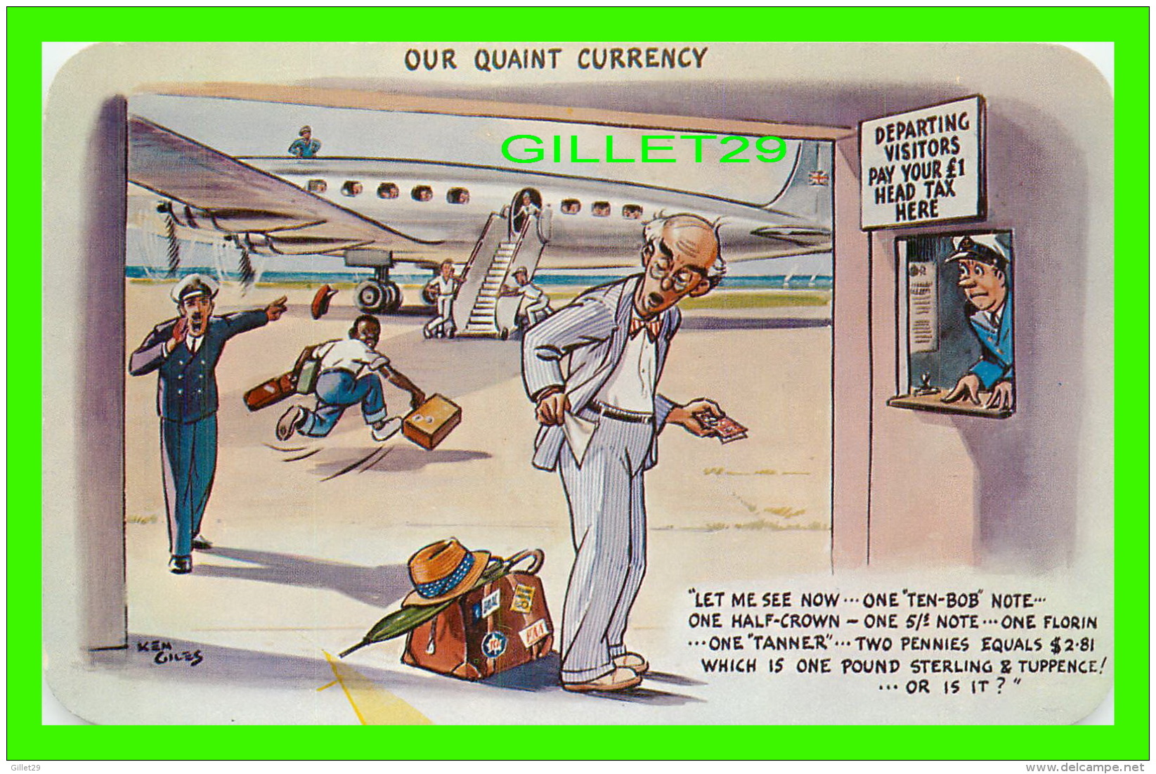 BERMUDA - ILLUSTRATOR, KEN GILES - COMICS,  OUR QUAINT CURRENCY - DEXTER PRESS INC - - Bermudes