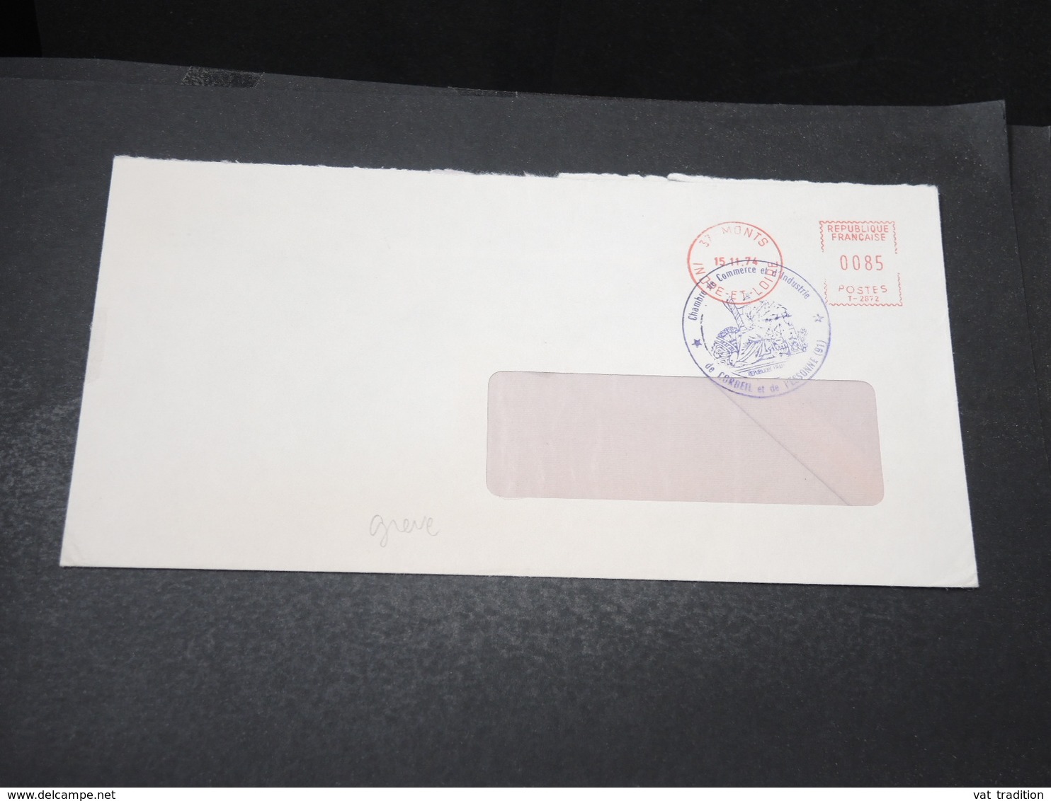 FRANCE - Grêves Des Postes En 1974 , Enveloppe De L 'Essonne , Cachet De La Chambre De Commerce - L 17067 - Dokumente