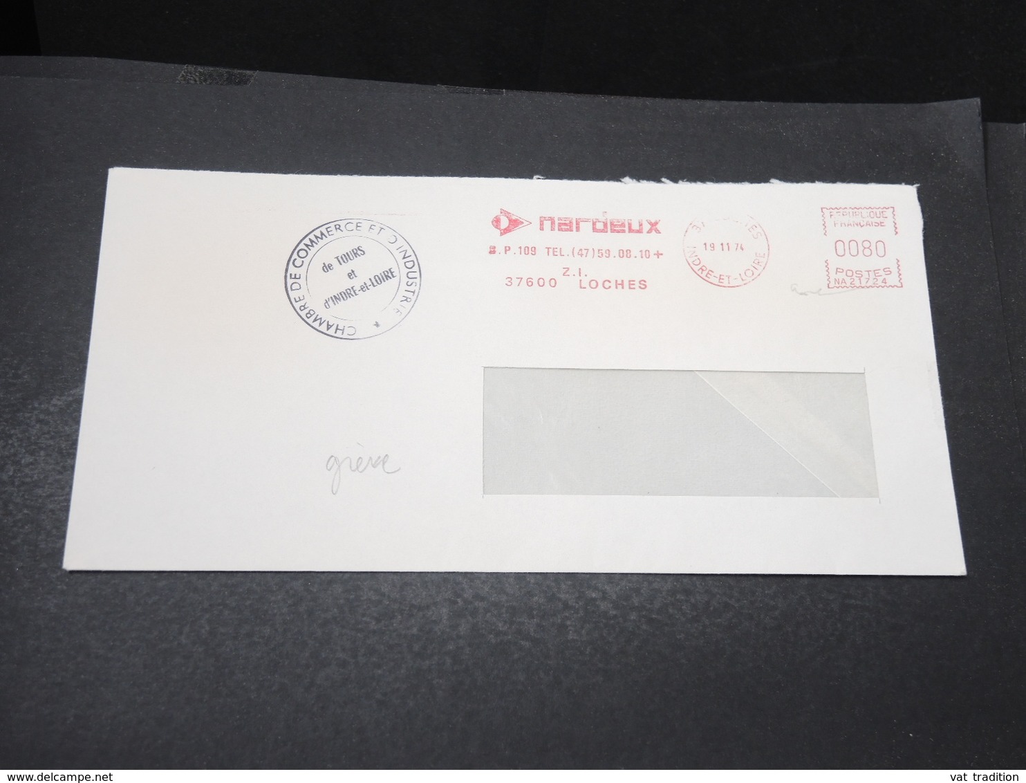 FRANCE - Grêves Des Postes En 1974 , Enveloppe De Loches , Cachet De La Chambre De Commerce De L 'Essonne - L 17074 - Documents