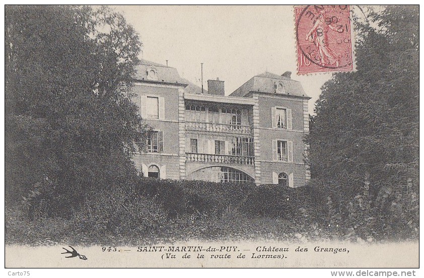 Saint-Martin-du-Puy 58 - Château Des Granges - 1906 Cachets - Autres & Non Classés