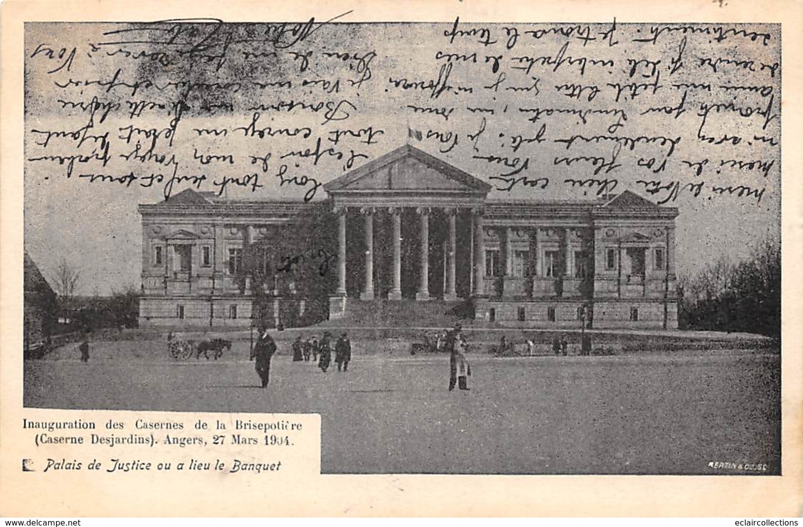 Angers 49 Inauguration De La Caserne Desjardins.  Mars 1904. Le Palais De Justice  Lieu Du Banquet      (voir Scan) - Angers