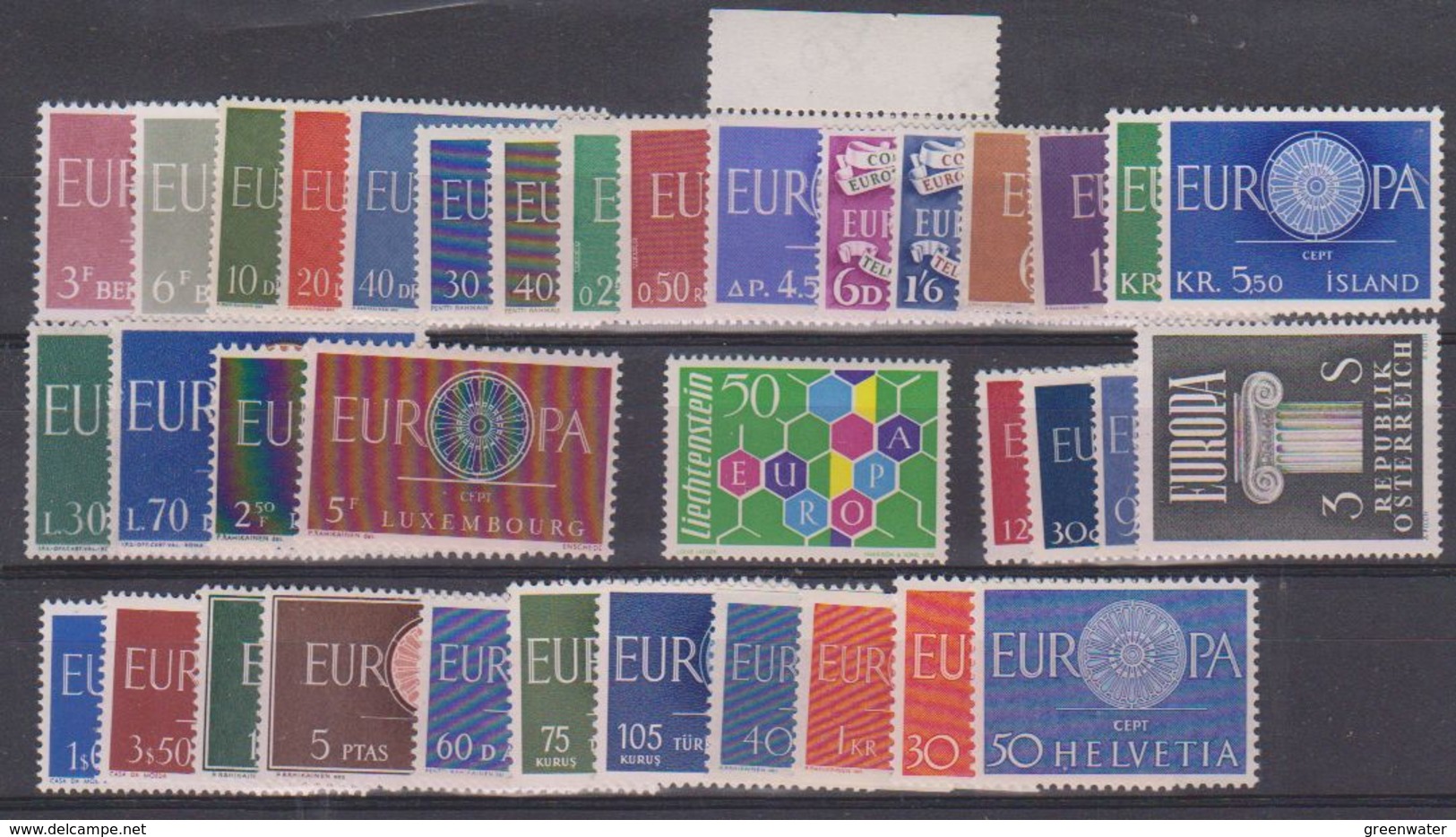 Europa Cept 1960 Year Set 20 Countries 36 Values ** Mnh (original Gum !!!) (38773) Promotion - 1960