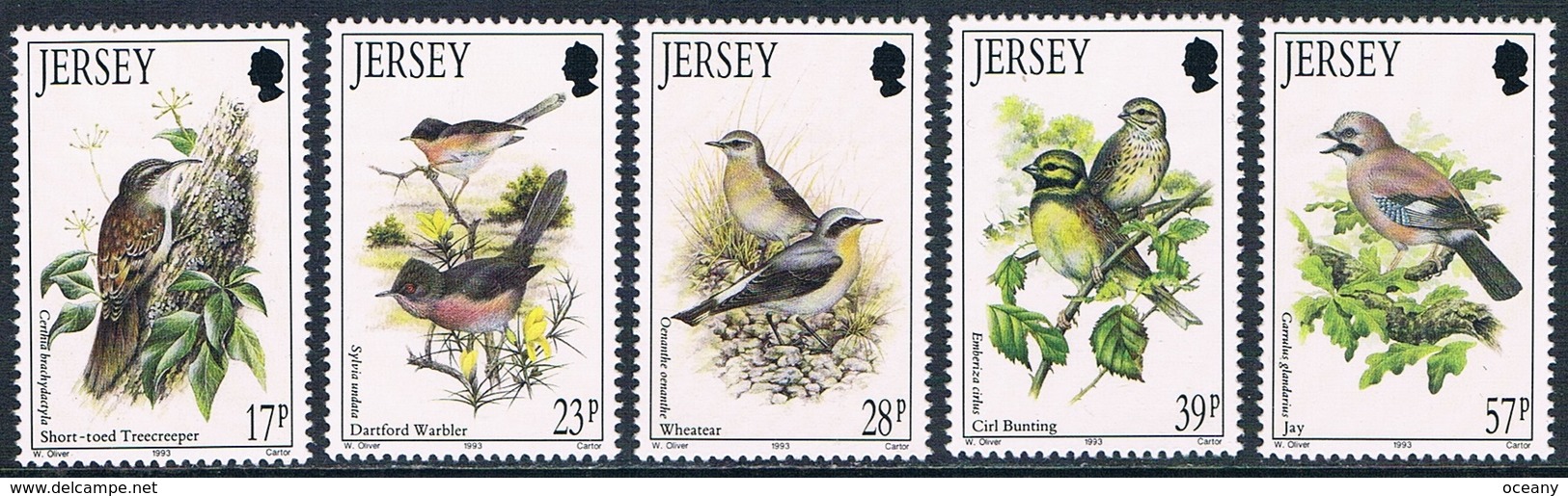 Jersey - Oiseaux De L'été 624/628 ** - Passereaux