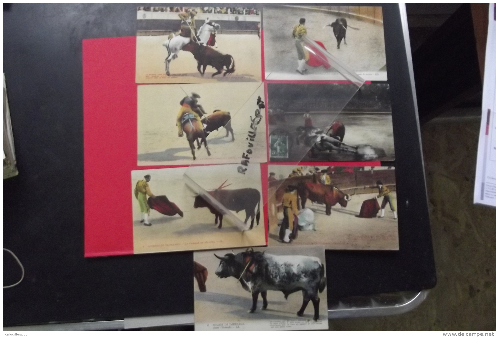 C P Courses De Taureaux Couleur Lot 7 Cartes - Corridas