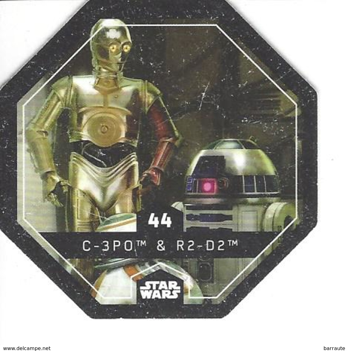 JETON LECLERC STAR WARS   N° 44 C-3P0 & R2-D2 - Poder De La Fuerza