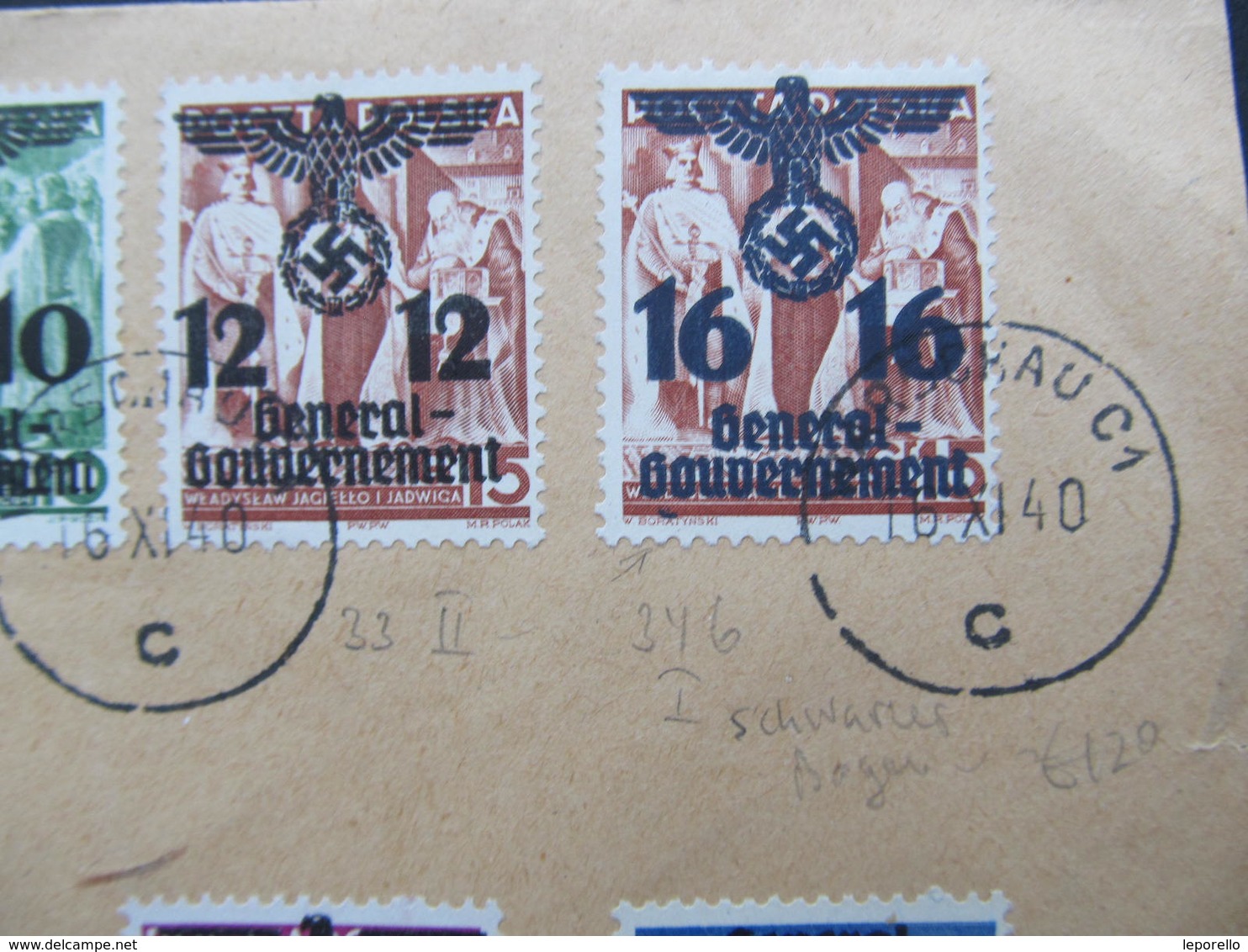 BRIEF General Gouvernement Warschau - Berlin 1940 M. Plattenfehler 34bI. Mind.150€!!!!!!  /// D*31795 - Sonstige & Ohne Zuordnung