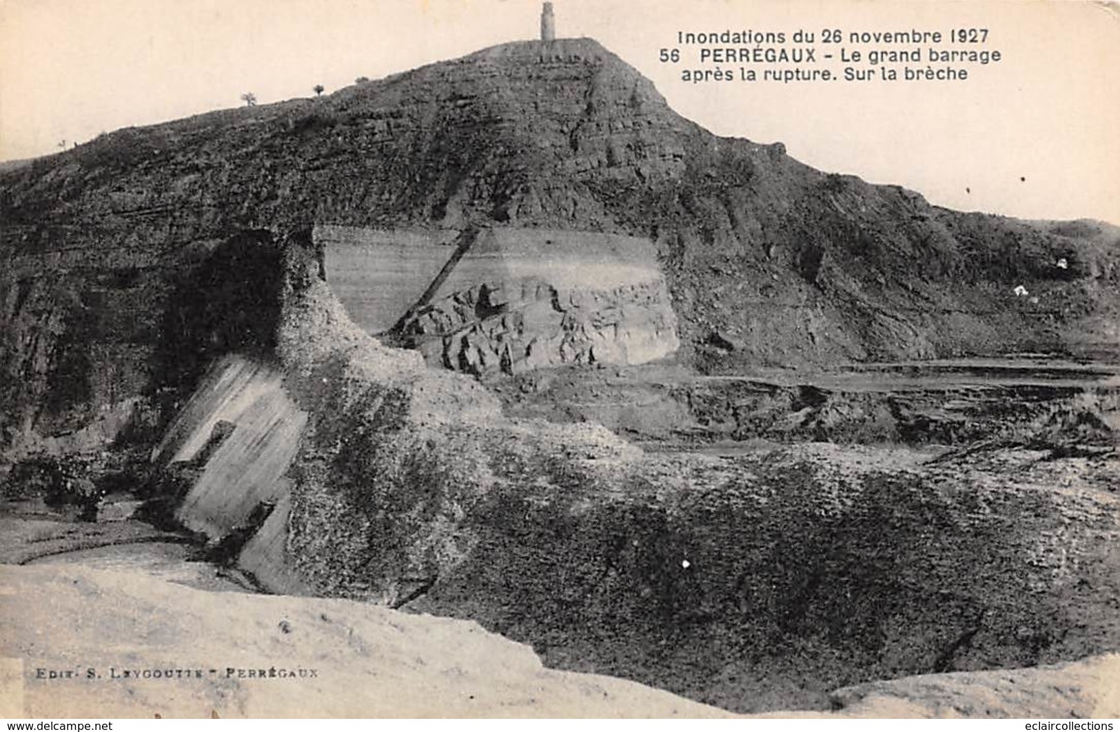 Algérie.   Perrégaux      Barrage De L'Oued-Fergoug Après La Rupture En 1927     (voir Scan) - Other & Unclassified