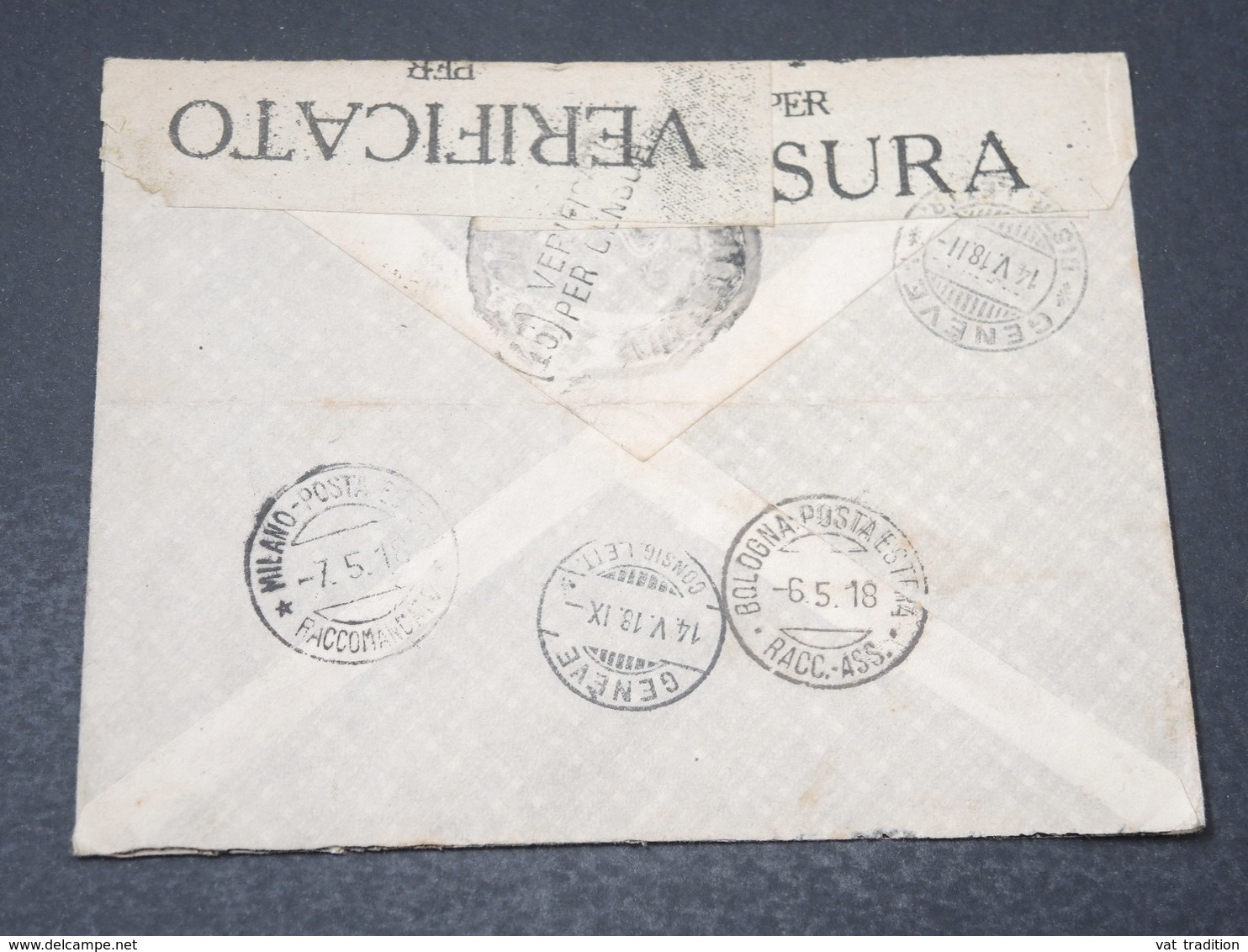 GRECE - Enveloppe En Recommandé De Le Pirèe Pour Genève En 1918 Avec Contrôle Postal- L 17106 - Briefe U. Dokumente