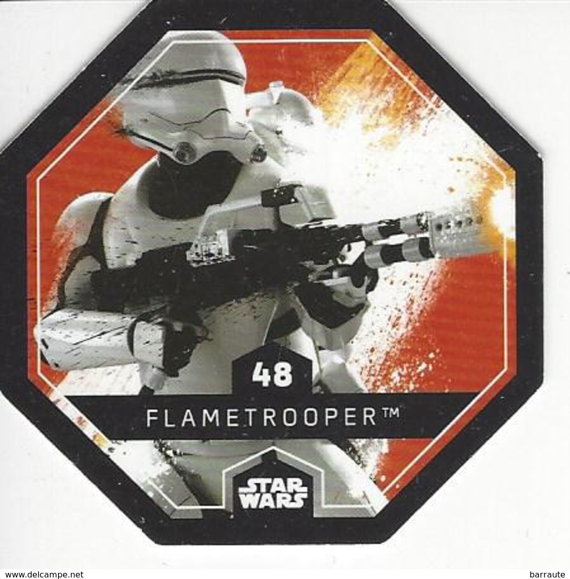 JETON LECLERC STAR WARS   N° 48 FLAMETROOPER - Poder De La Fuerza