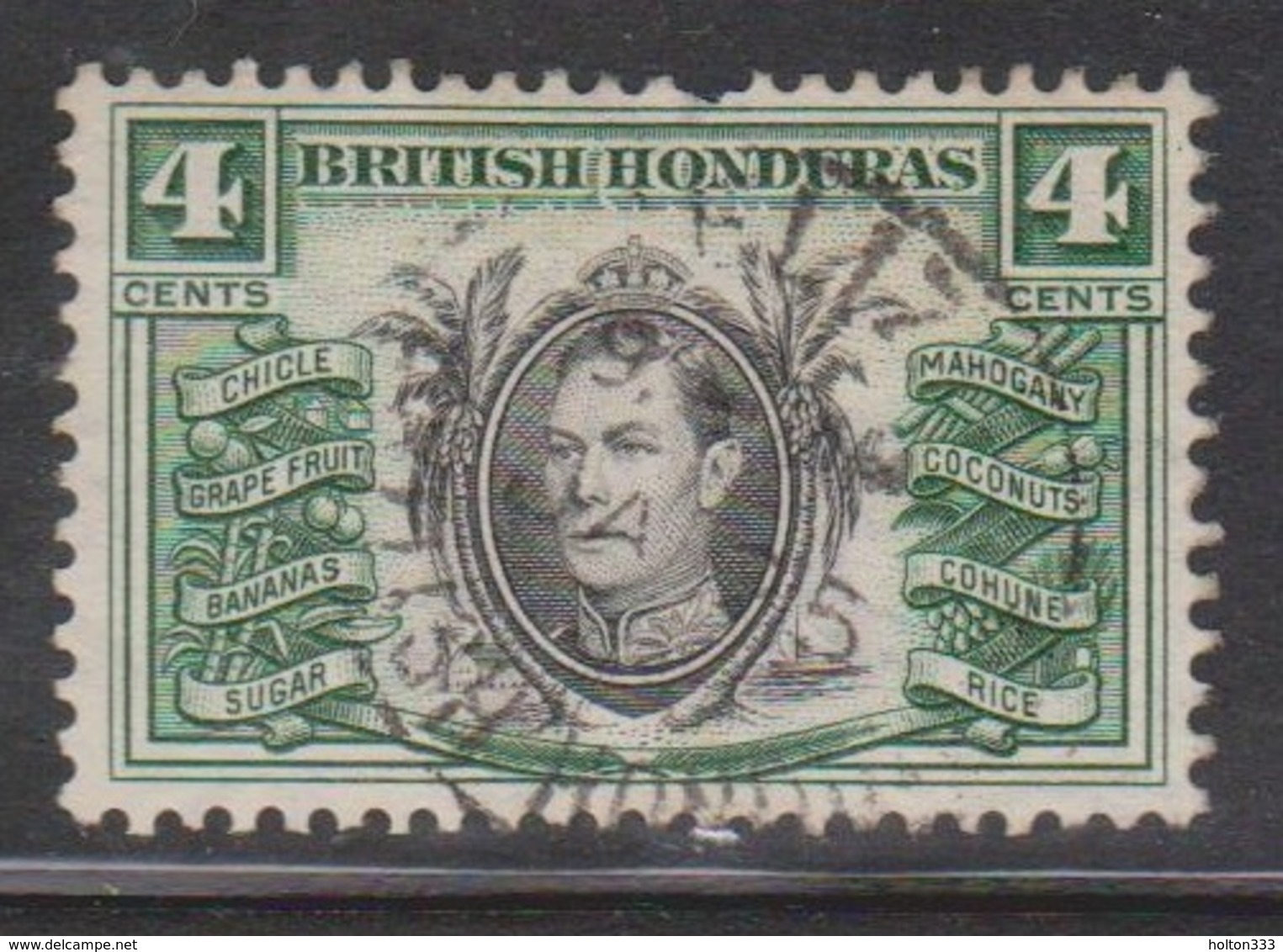 BRITISH HONDURAS Scott # 118 Used - KGVI & Local Products - Honduras Britannique (...-1970)