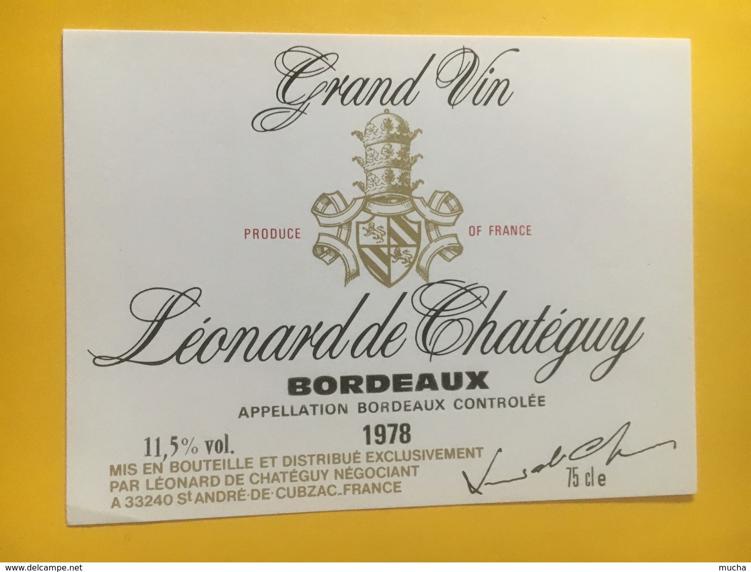 8203 - Léonard De Chatéguy 1978 - Bordeaux