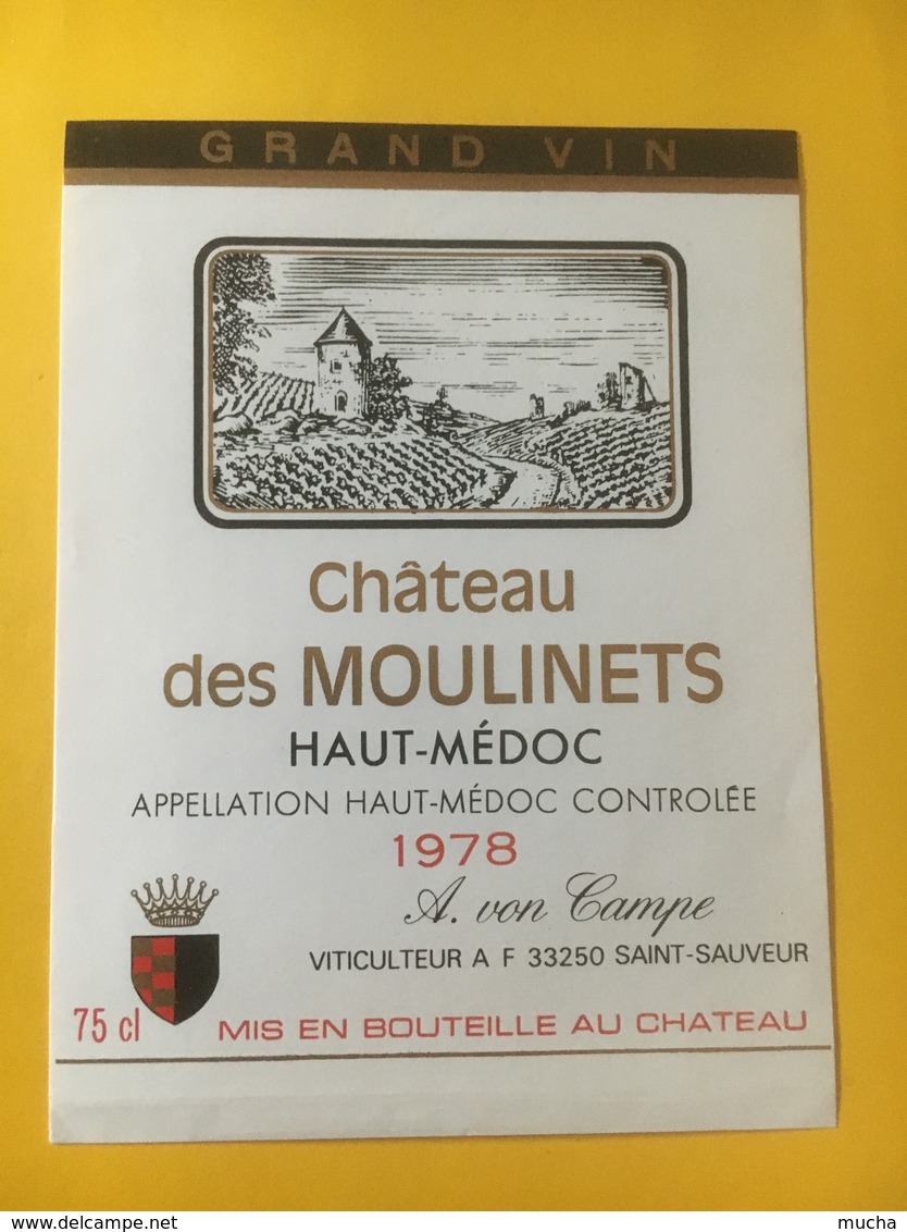 8205 - Château Des Moulinets   1978 Haut Médoc - Bordeaux