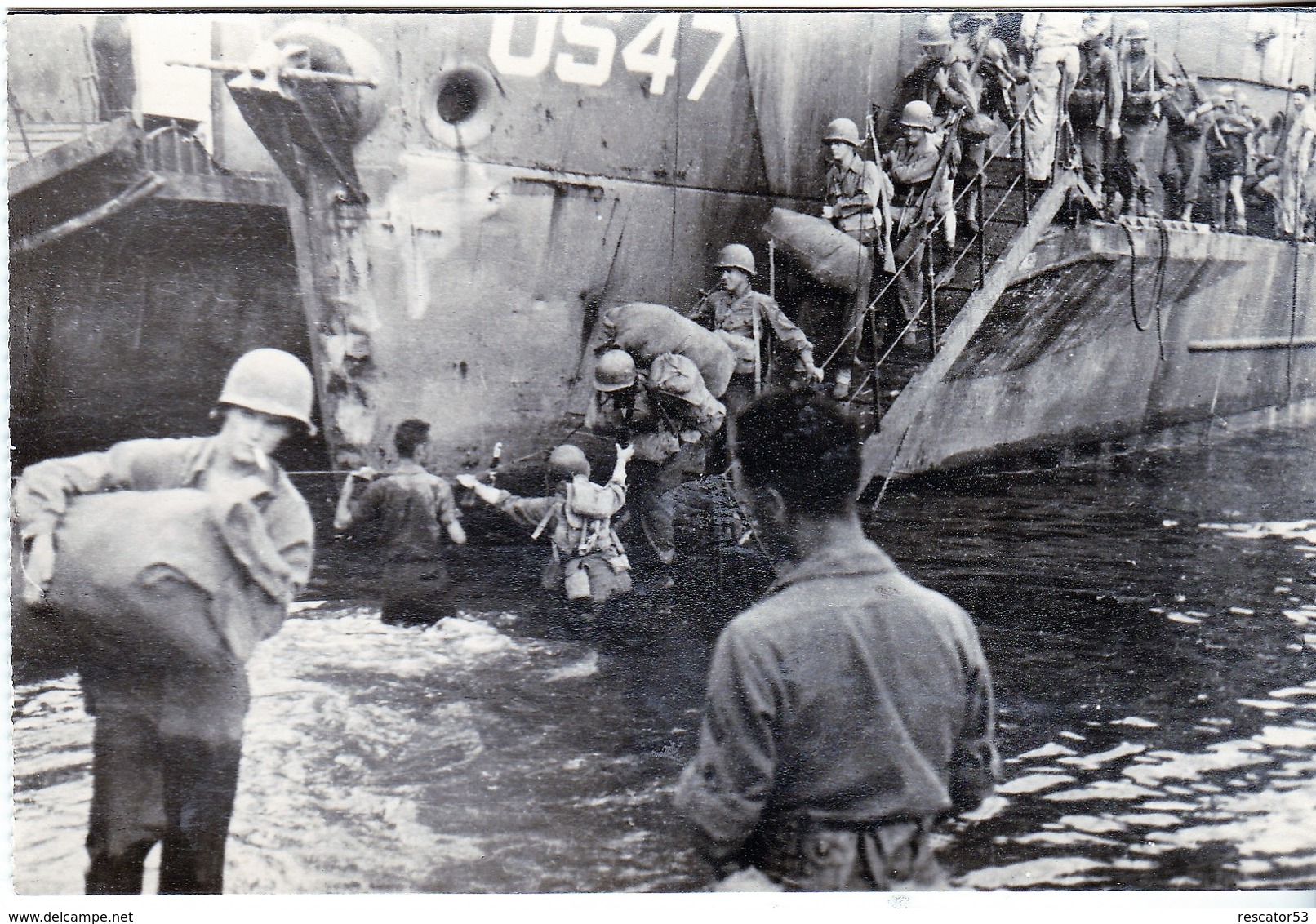 Rare Cpa 15 Aout 1944 Débarquement Des Troupes Françaises Sur La Plage De St Raphael - 1939-45