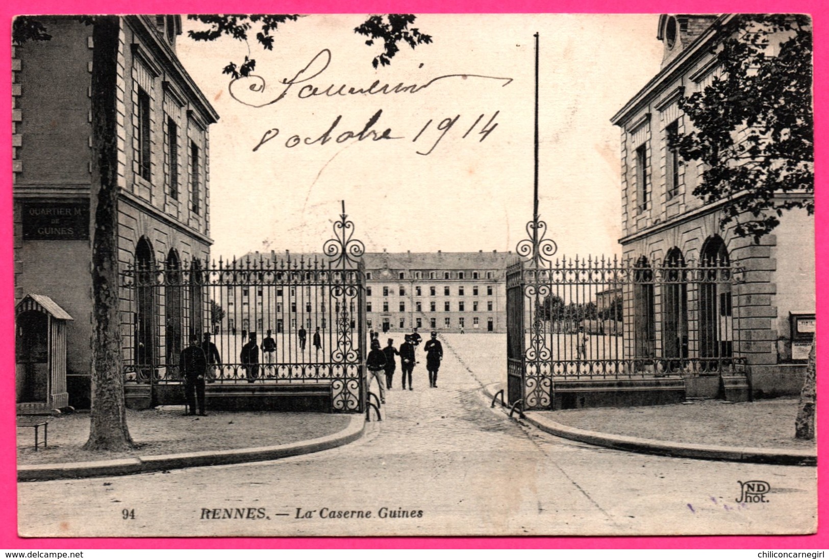 Rennes - La Caserne Guines - Animée - Militaires - ND PHOT - 1914 - Rennes