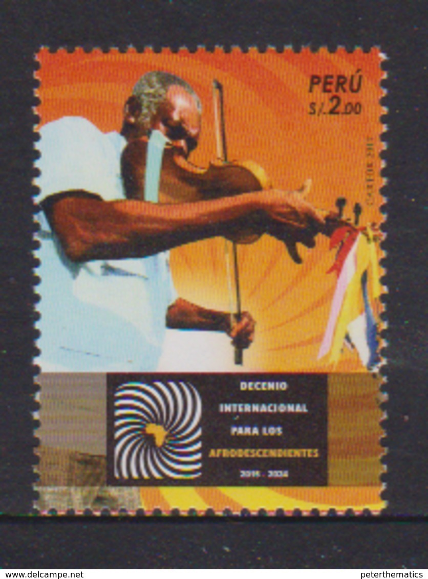 PERU, 2017, MNH, MUSIC, VIOLINS, VIOLINIST,  1v - Music