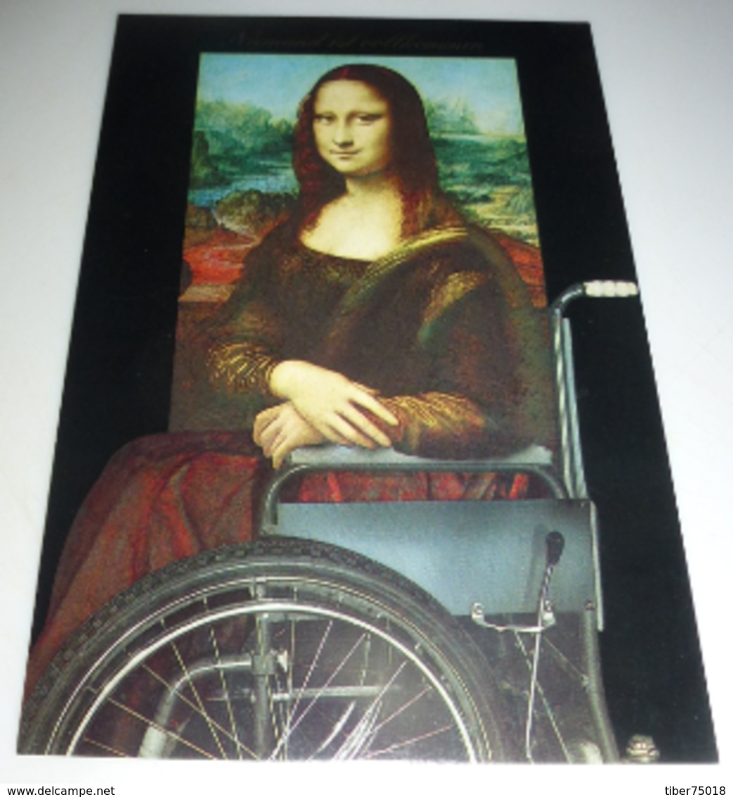 Carte Postale - Mona Lisa - La Joconde (en Fauteuil Roulant) Klaus Staeck - Publicidad