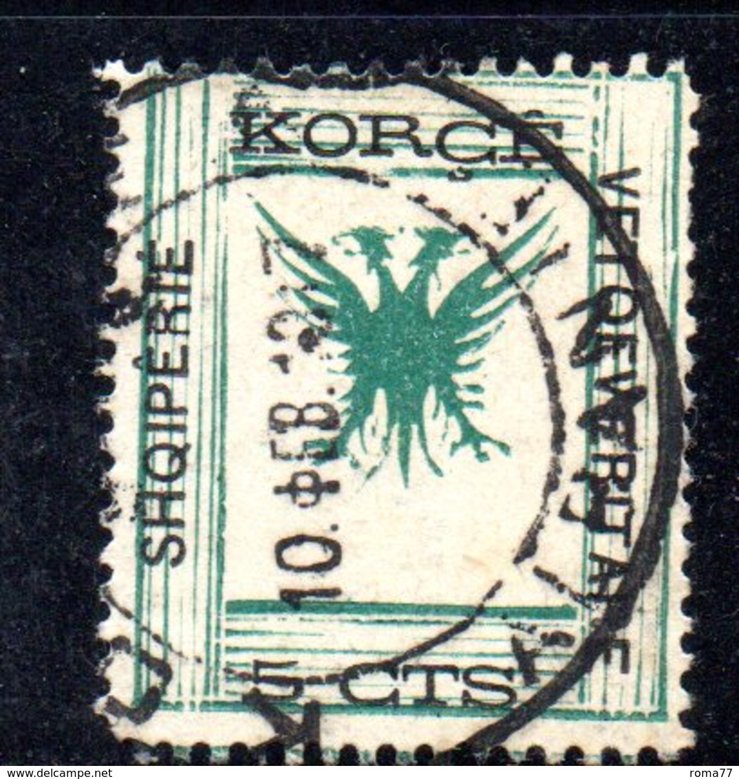 490 65 - ALBANIA 1917 ,  Koritza Yvert  N. 47  Usato  (SHQIPERIE) - Albania