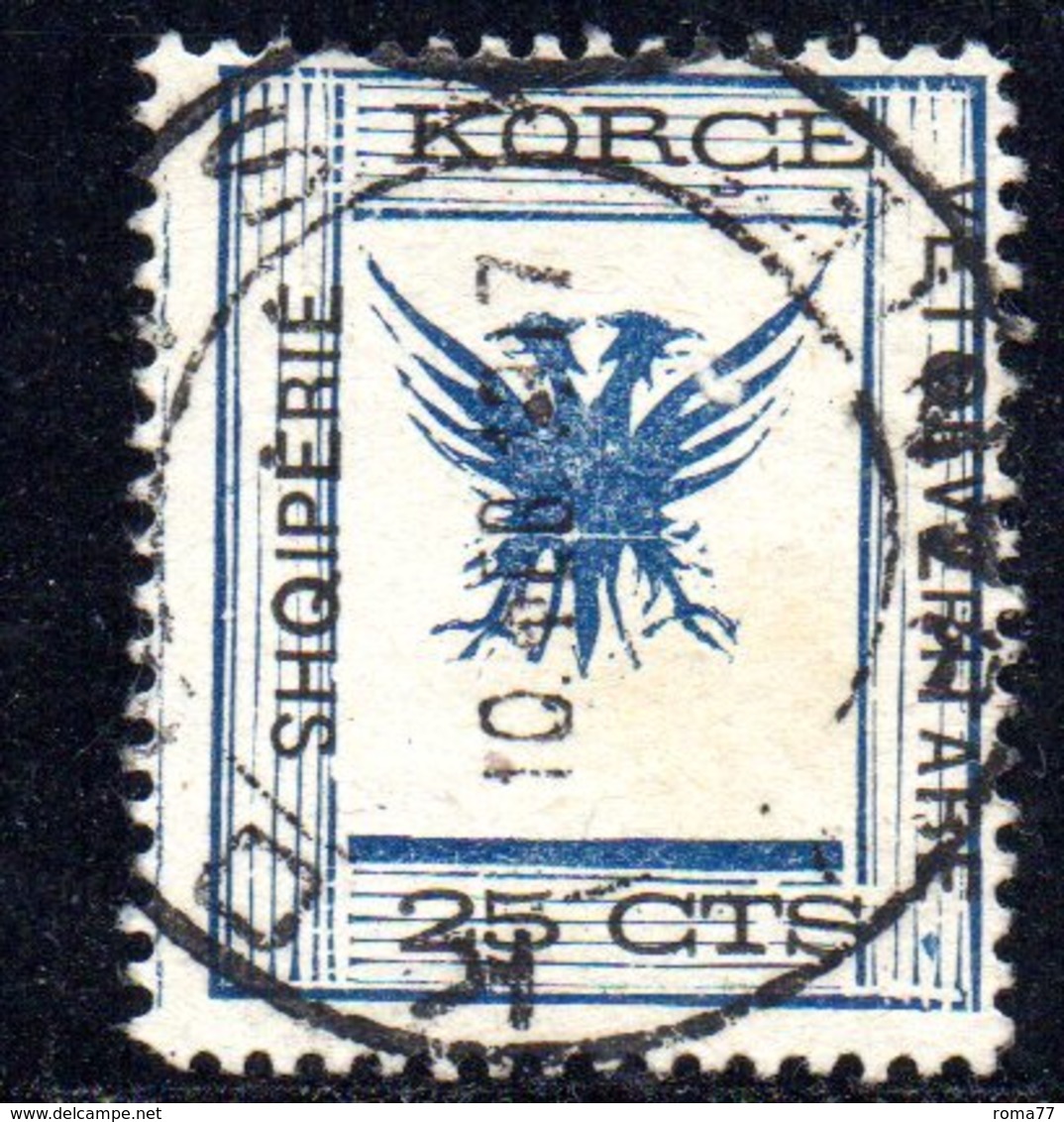 490 67 - ALBANIA 1917 ,  Koritza Yvert  N. 49  Usato  (SHQIPERIE) - Albanië