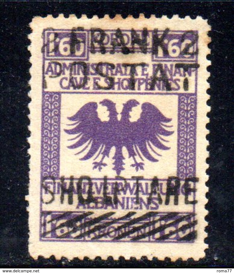 82 490 - ALBANIA 1919 ,  Soprastampato Yvert  N. 96 Senza Gomma - Albania