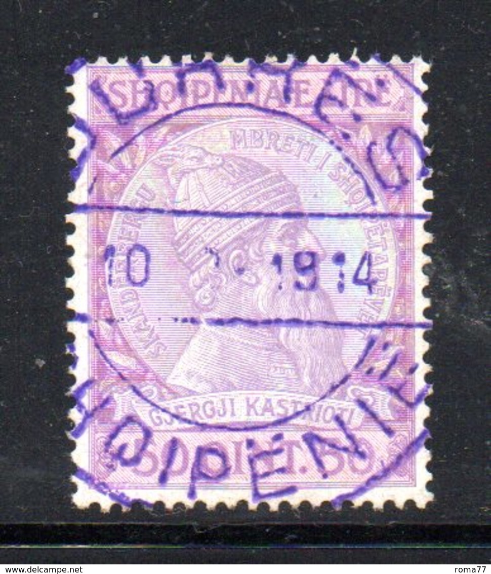 94 490 - ALBANIA 1913 ,  SKANDERBERG  Yvert  N. 29  Usato - Albania