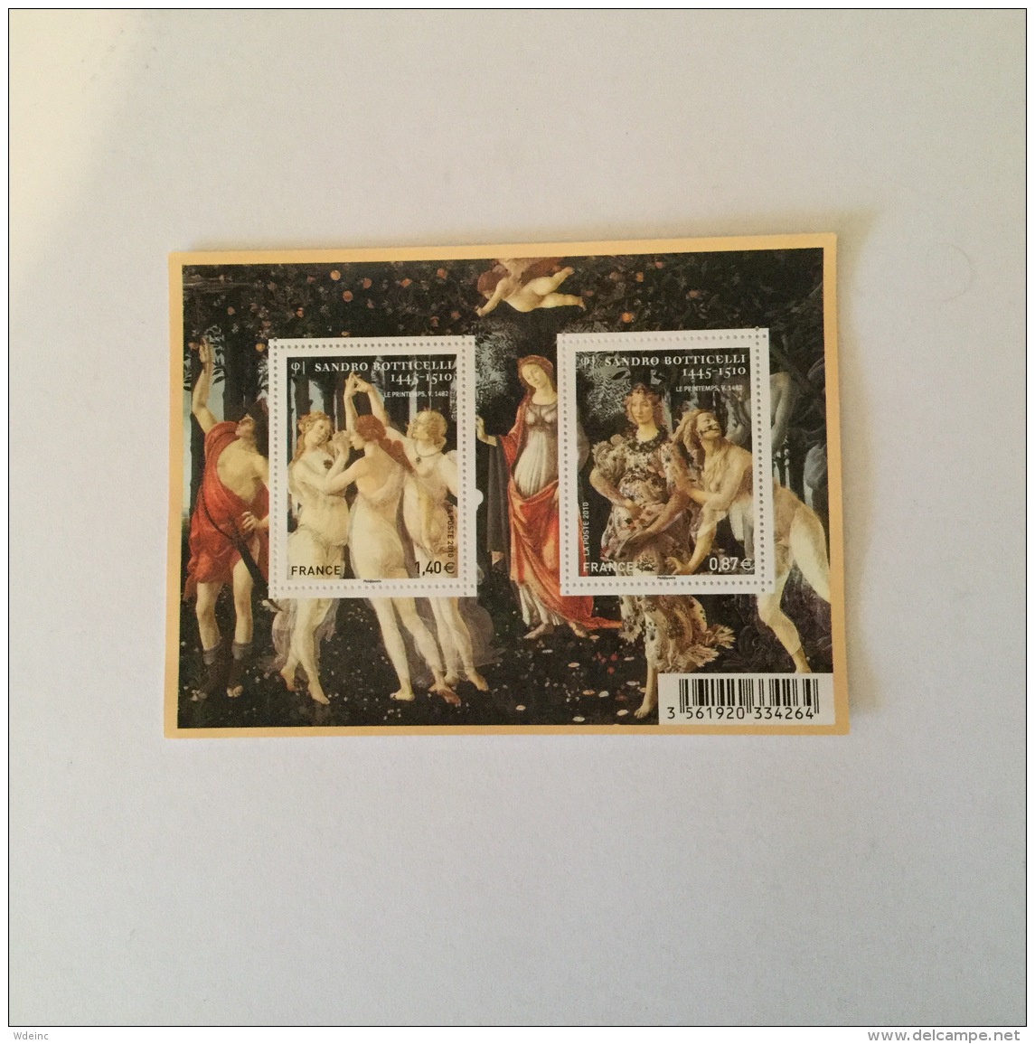 FRANCE 2010 Serie Artistique. Sandro Botticelli Peintre Italien Feuillet-M/S Superbe-MUH YvF4518 - Neufs