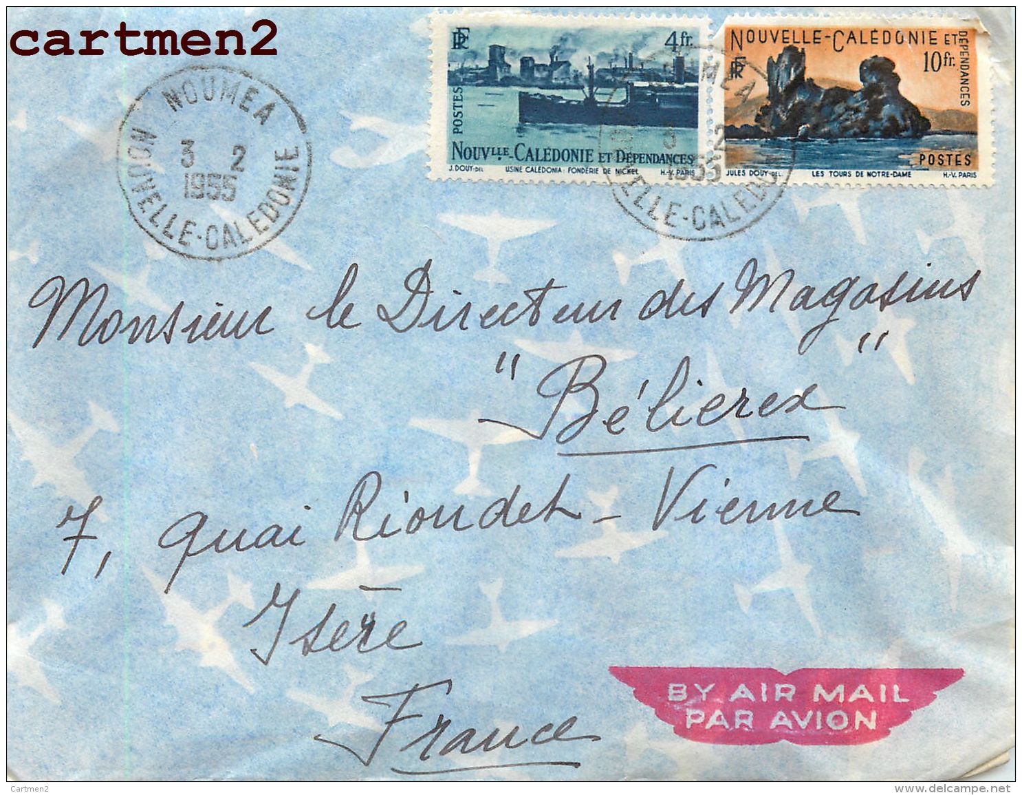 NOUMEA NOUVELLE-CALEDONIE STAMP TIMBRE PHILATELIE AIR-MAIL - Briefe U. Dokumente