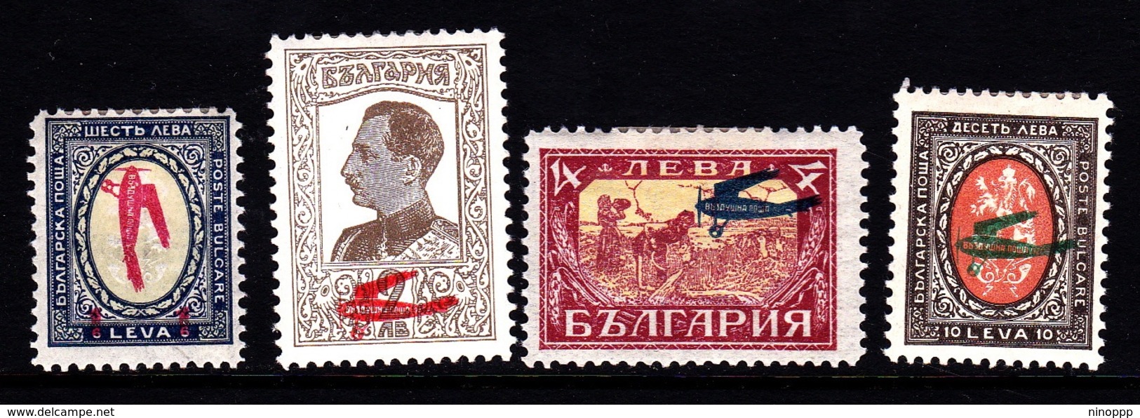 Bulgaria SG 281-284 1927 Air Post Stamps Overprinted With Albatros, Mint Hinged - Unused Stamps