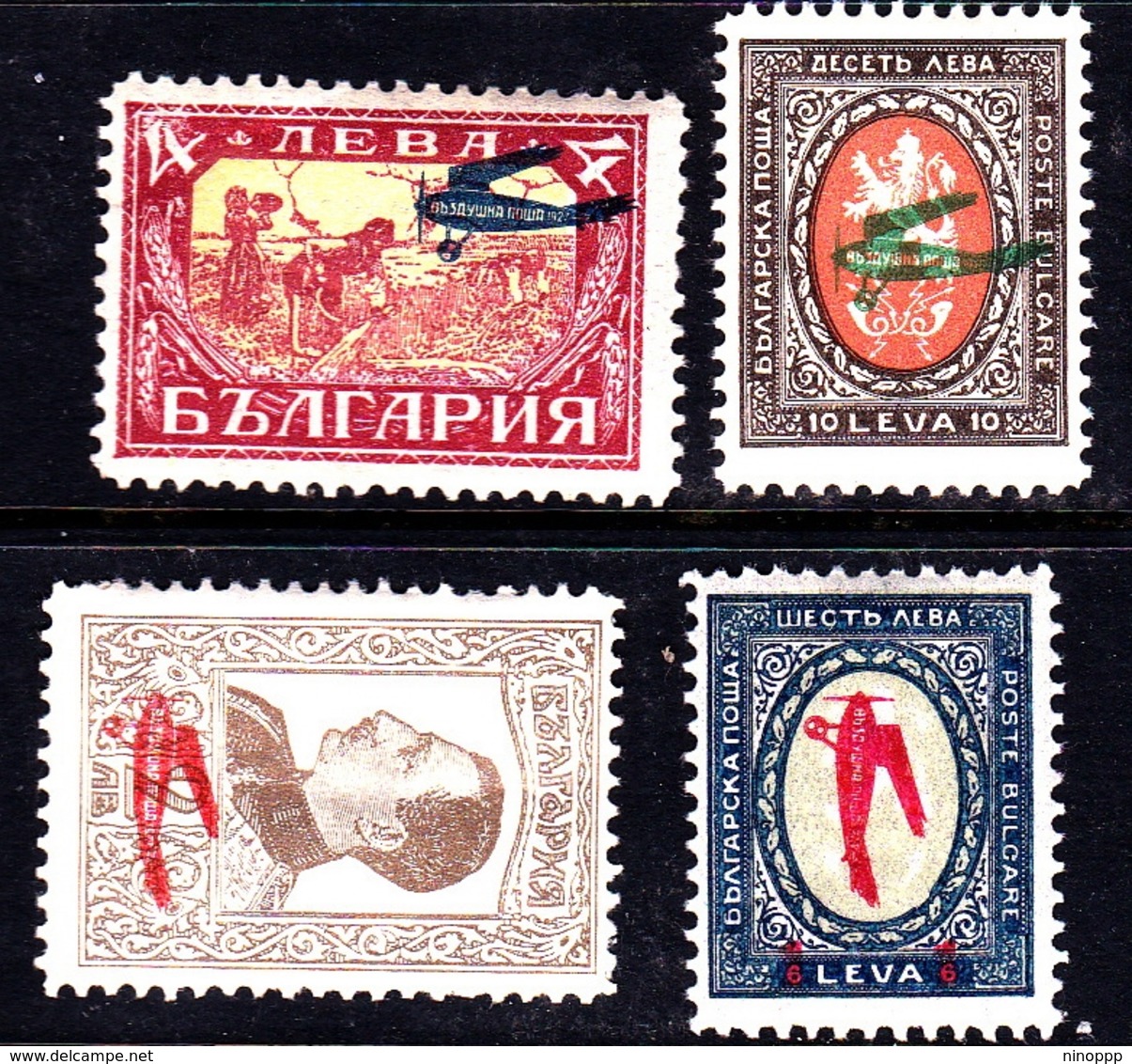 Bulgaria SG 281-284 1927 Air Post Stamps Overprinted With Albatros, Mint Never Hinged - Unused Stamps