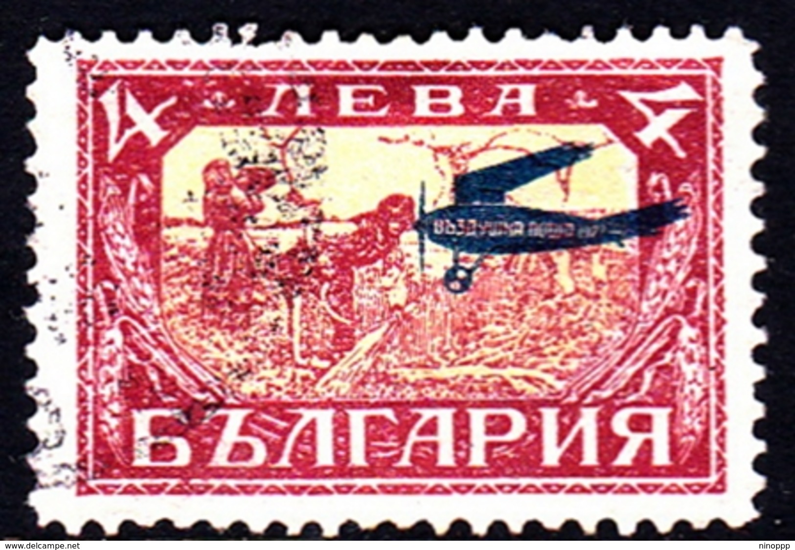 Bulgaria SG 283 1927 Air Post Stamps Overprinted With Albatros 6l Red And Yellow, Used - Used Stamps