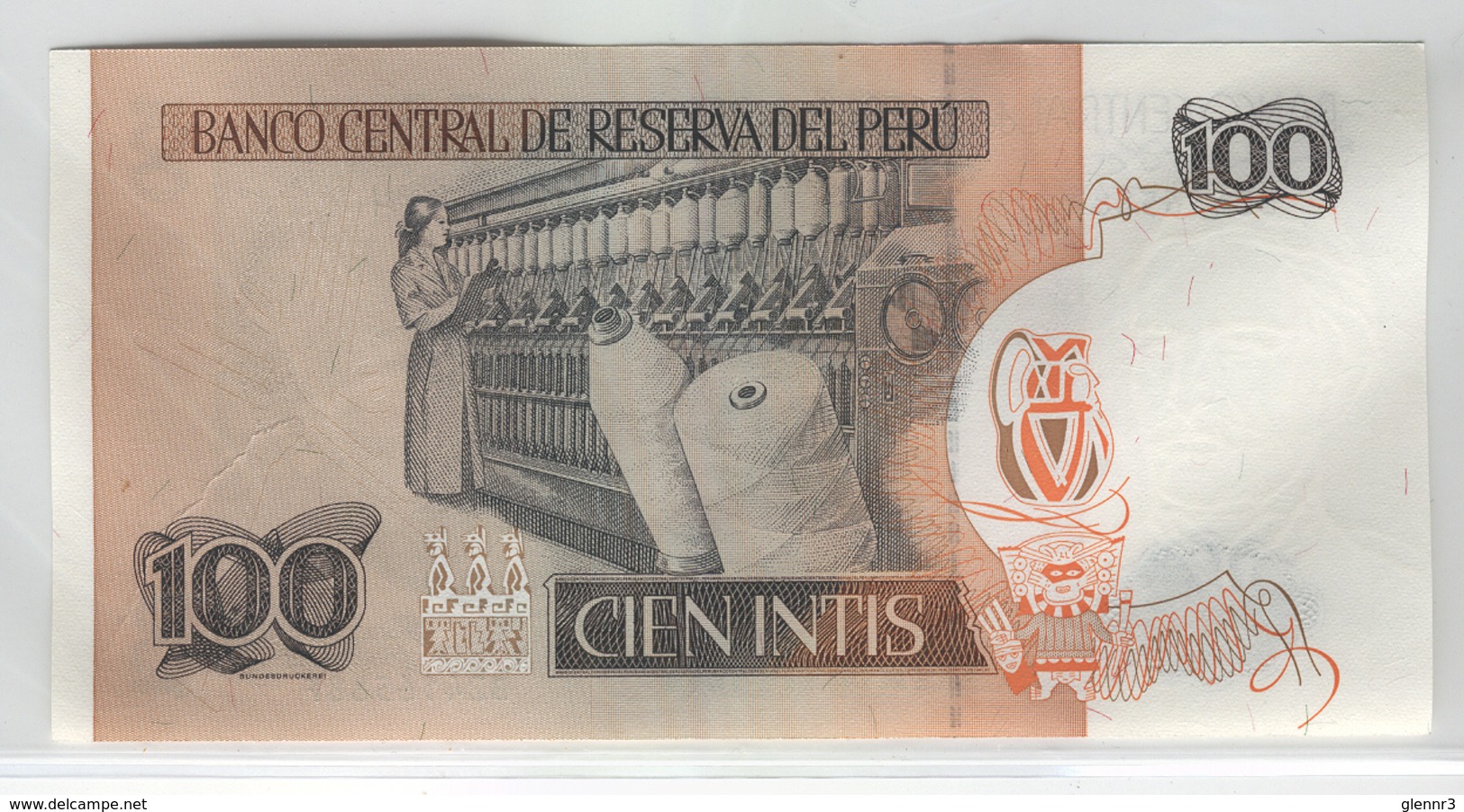 PERU 133 1987 100 Intis UNC - Peru