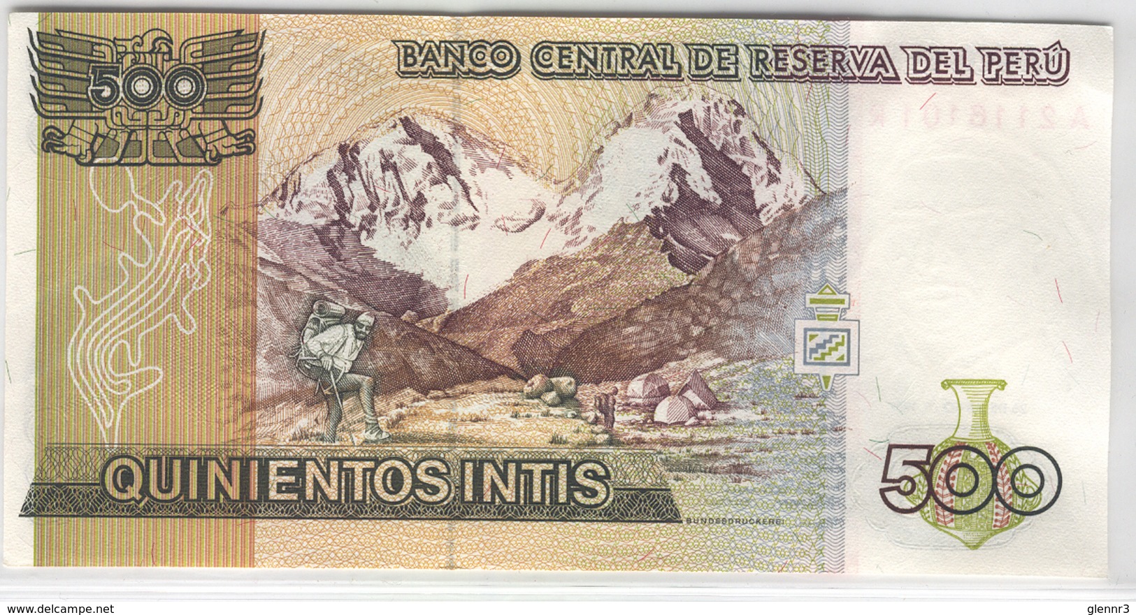 PERU 134b 1987 500 Intis UNC - Peru