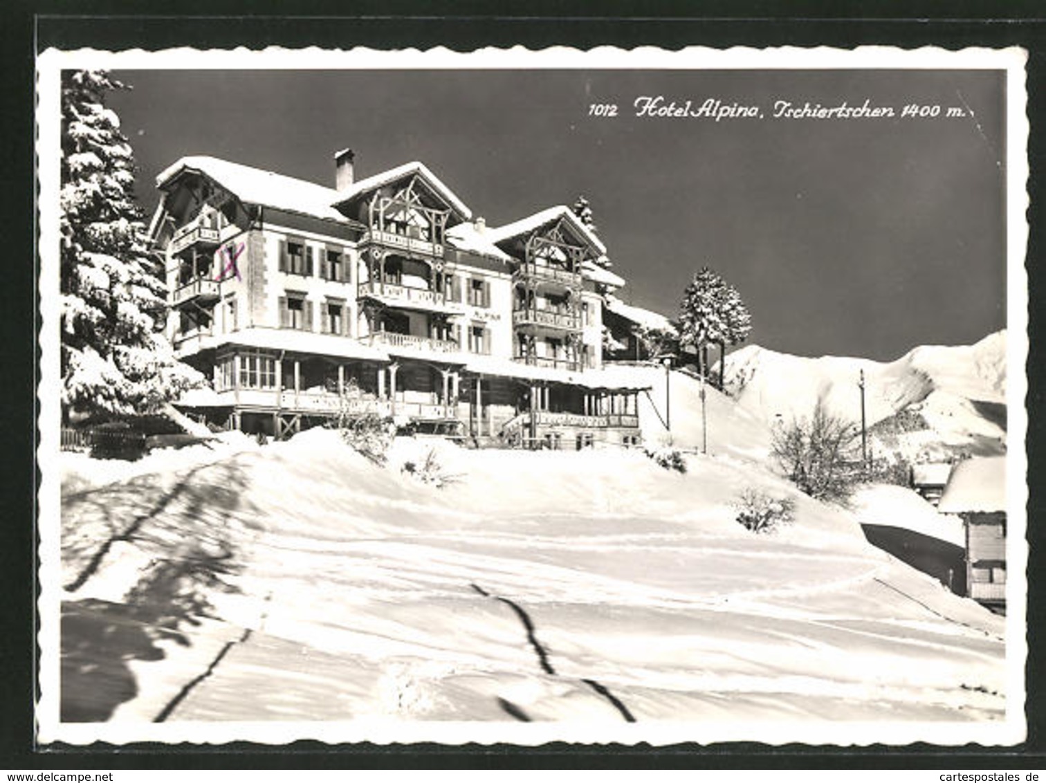 AK Tschiertschen, Hotel Alpina Im Winter - Tschiertschen