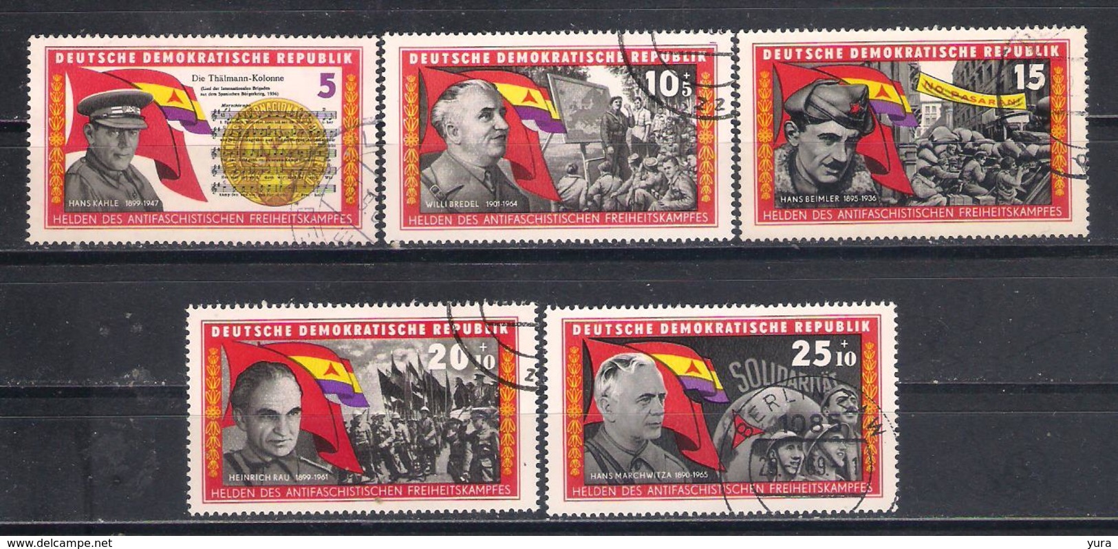 Lot 5  DDR  1965 Mi Nr 1196/1200 - Oblitérés