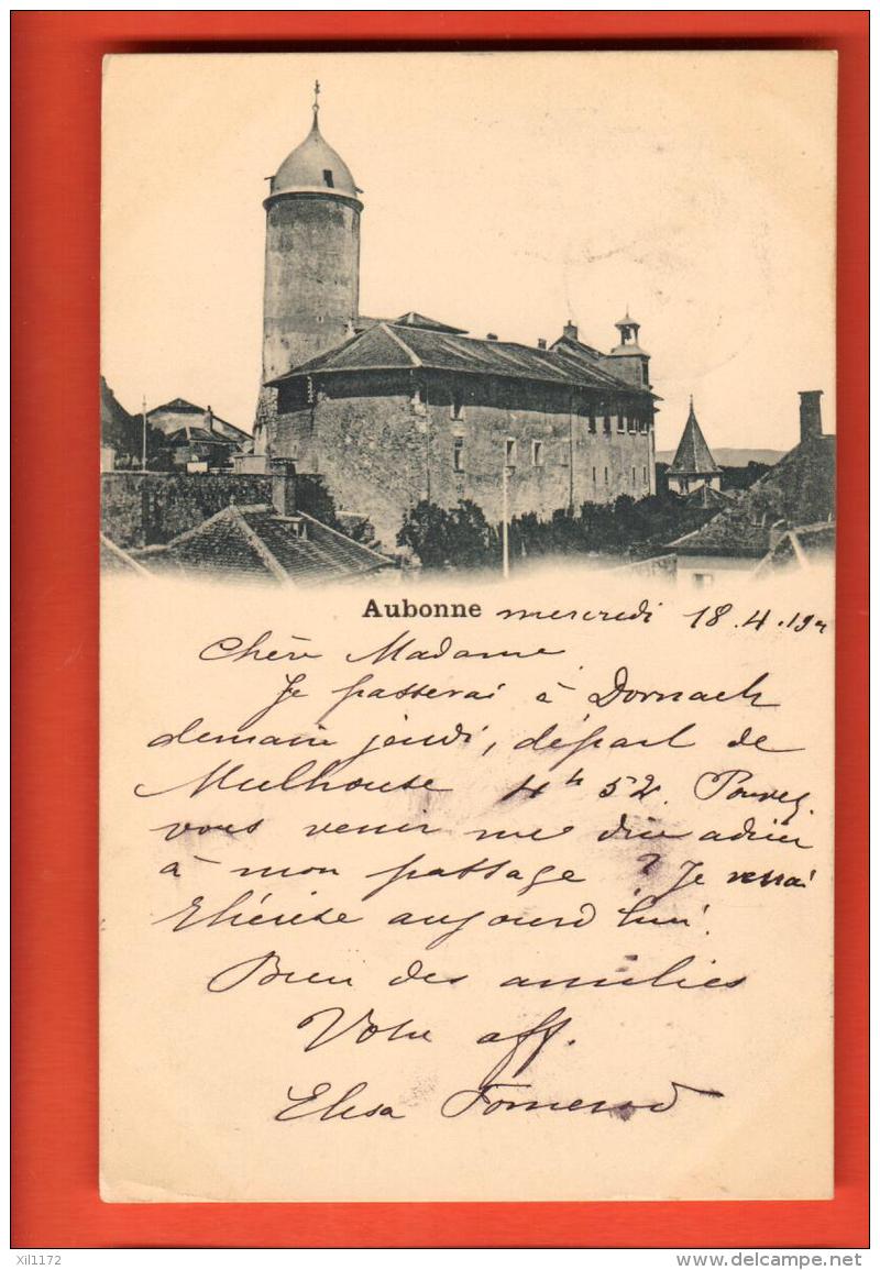 GCD-28  Chateau D'Aubonne . Précurseur. Circulé En 1900 - Aubonne