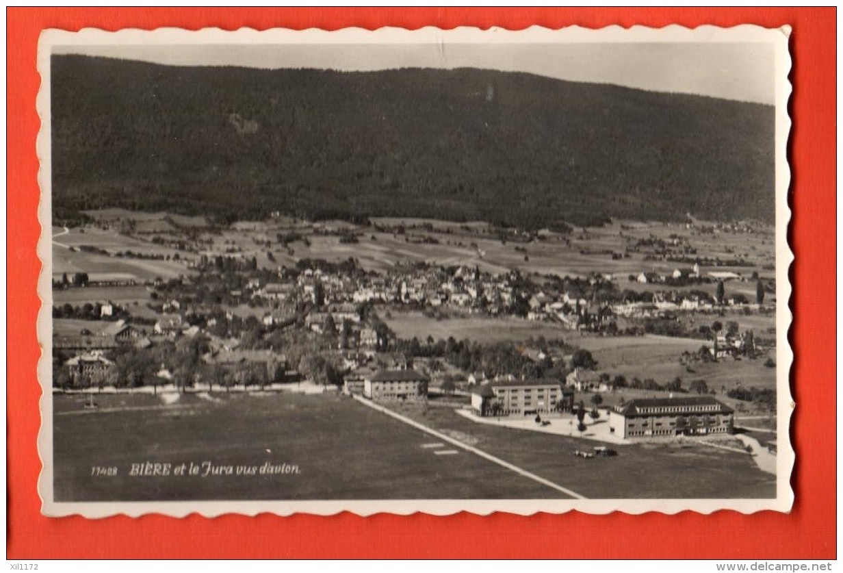 GCD-37  Bière Et Le Jura Vus D'avion.  CAserne. Cachet 1950 - Bière