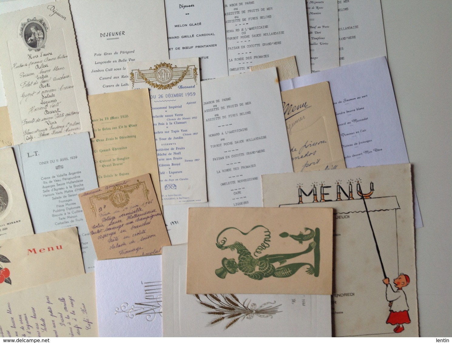 Collection De 45 Menus , Quelques Doubles - Menus