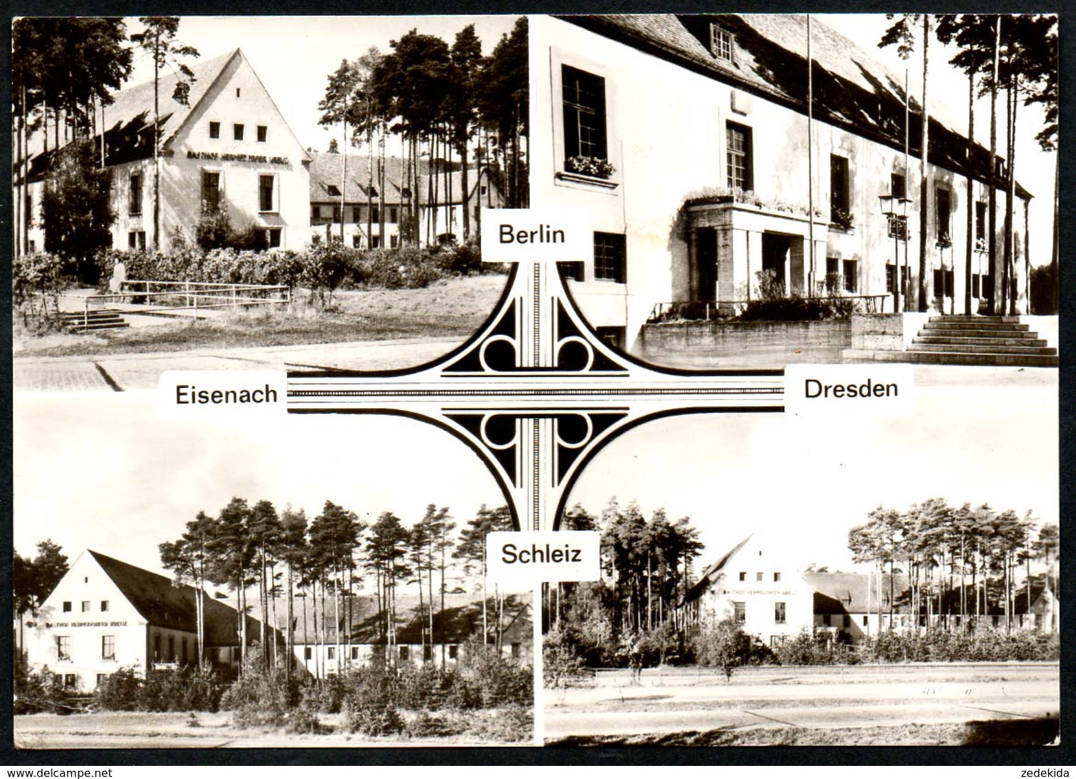 B3947 - Hermsdorfer Kreuz Hermsdorf - Mitropa Rasthof Gaststätte - Konsum Fotocolor Magdeburg - Hermsdorf