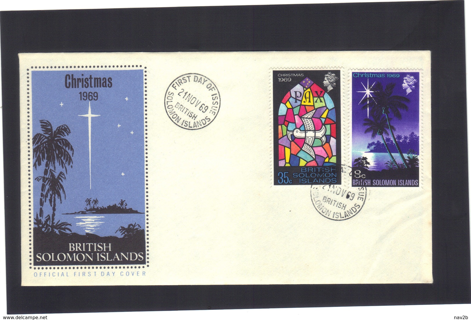 Iles Salomon .  FDC Christmas 1969 - Salomonseilanden (...-1978)