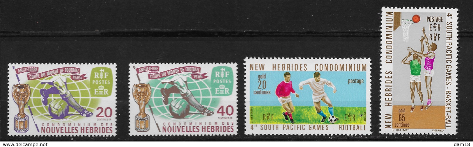 NOUVELLES HEBRIDES N° 235 236 Et 310 311  4 TIMBRES  NEUFS ** VALEUR 8,90 EUROS - Collezioni & Lotti