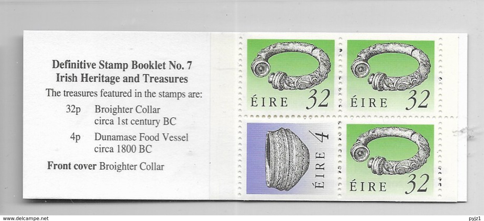 1995 MNH Ireland, Booklet, SG SB46b, Treasuries 7, Postfris** - Postzegelboekjes