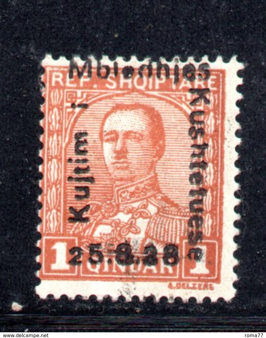118 - 490 - ALBANIA 1928 , Soprastampati  Yvert N. 190  * - Albania