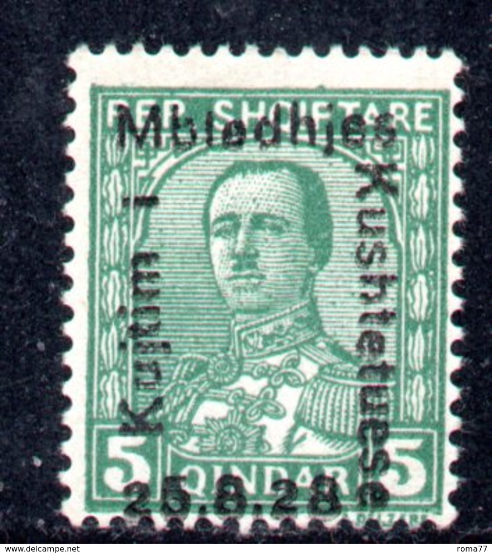 120 - 490 - ALBANIA 1928 , Soprastampati  Yvert N. 192  * - Albania