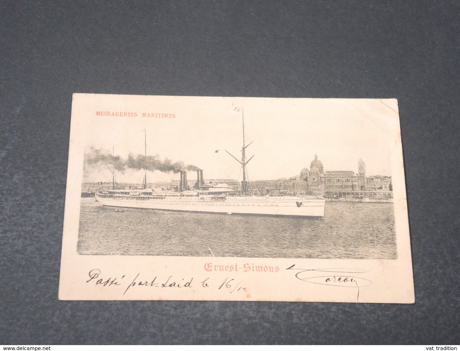 PORT SAÏD - Affranchissement De Port Saïd Sur Carte Postale En 1904 , Timbre Égyptien Refusé - L 17136 - Brieven En Documenten