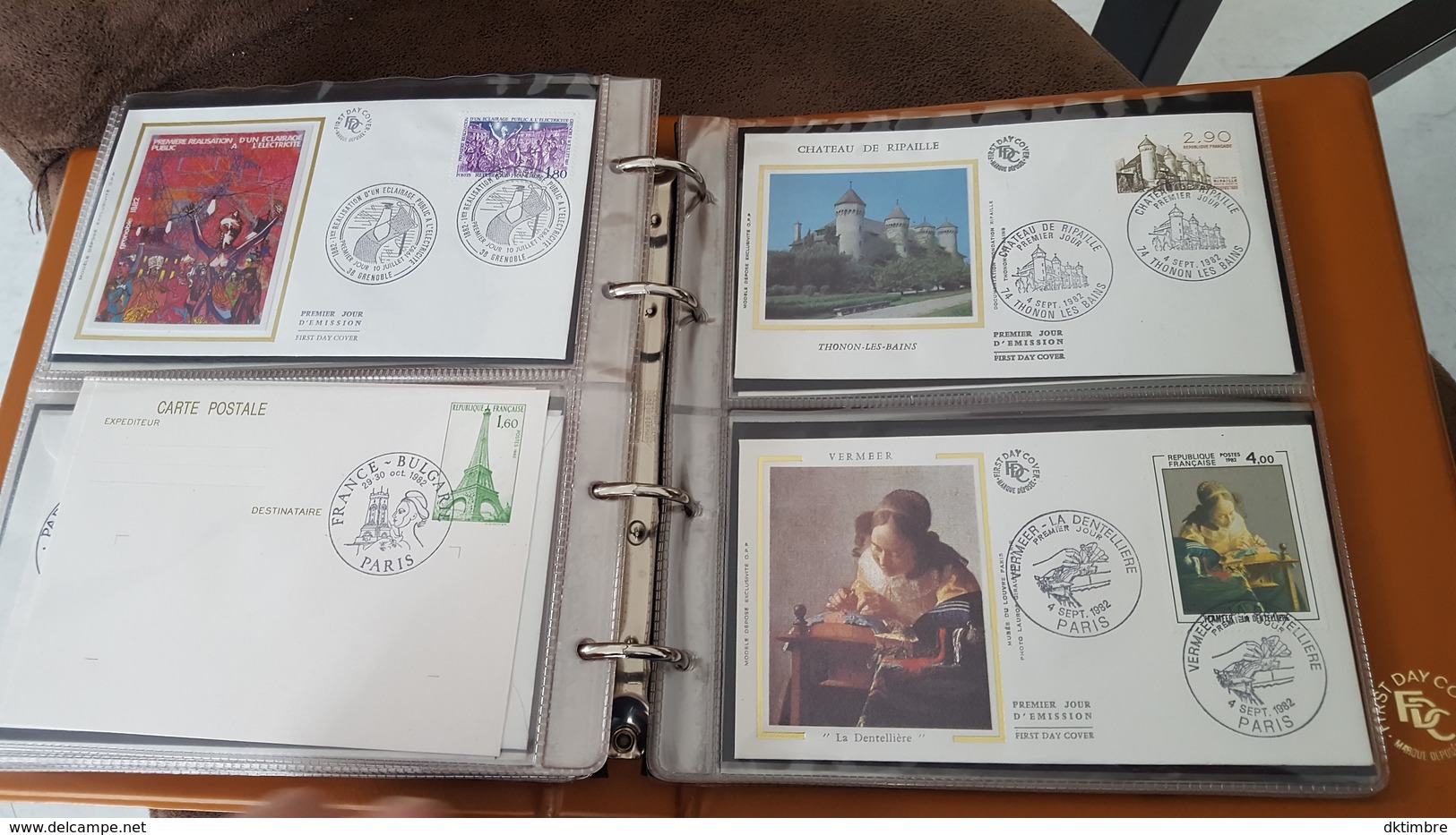 LOT 398308 ALBUM TIMBRE FRANCE PREMIER JOUR   PORT A 6 EUROS