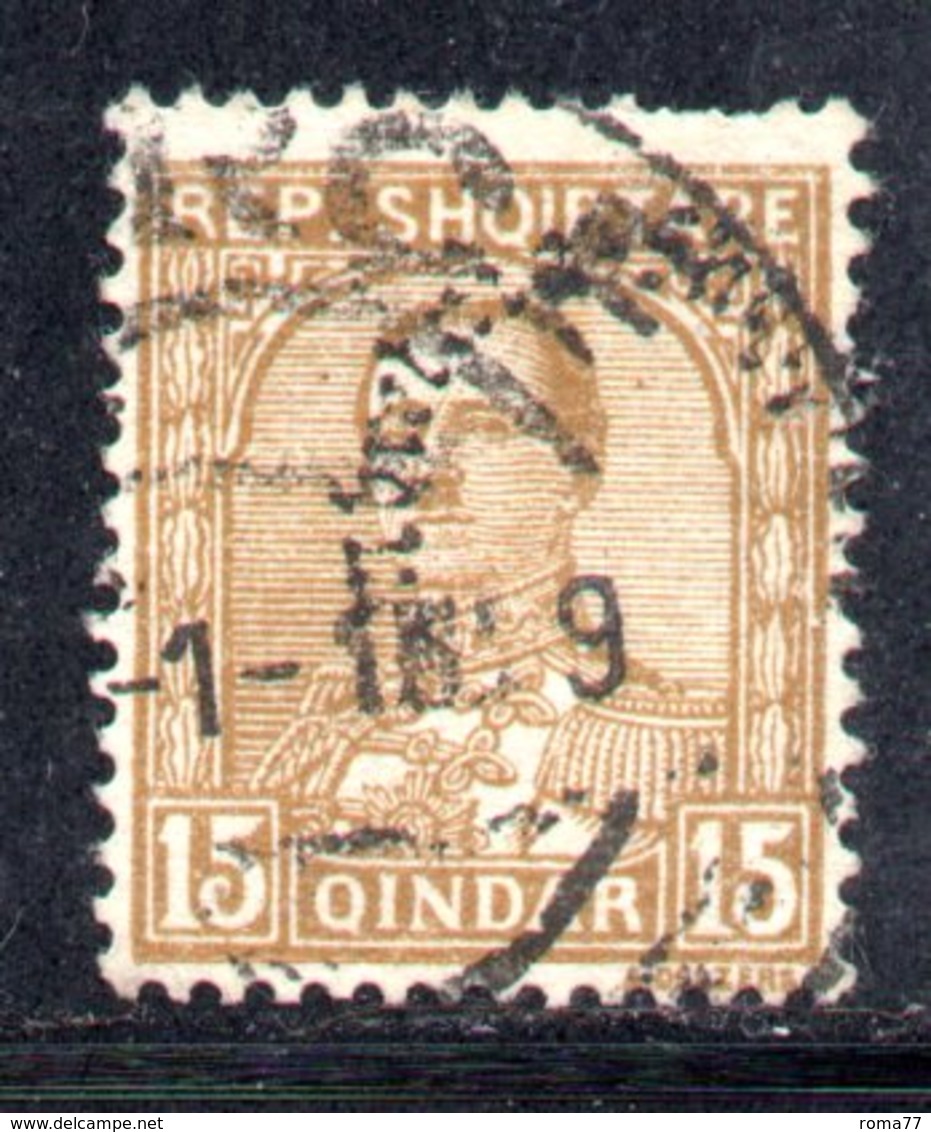 125 - 490 - ALBANIA 1928 , Soprastampati Serie Yvert N. 211  Usato - Albania
