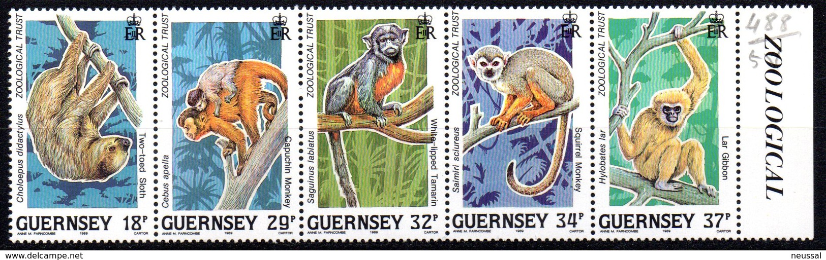 Serie Nº 467/71 Guernesey - Chimpancés