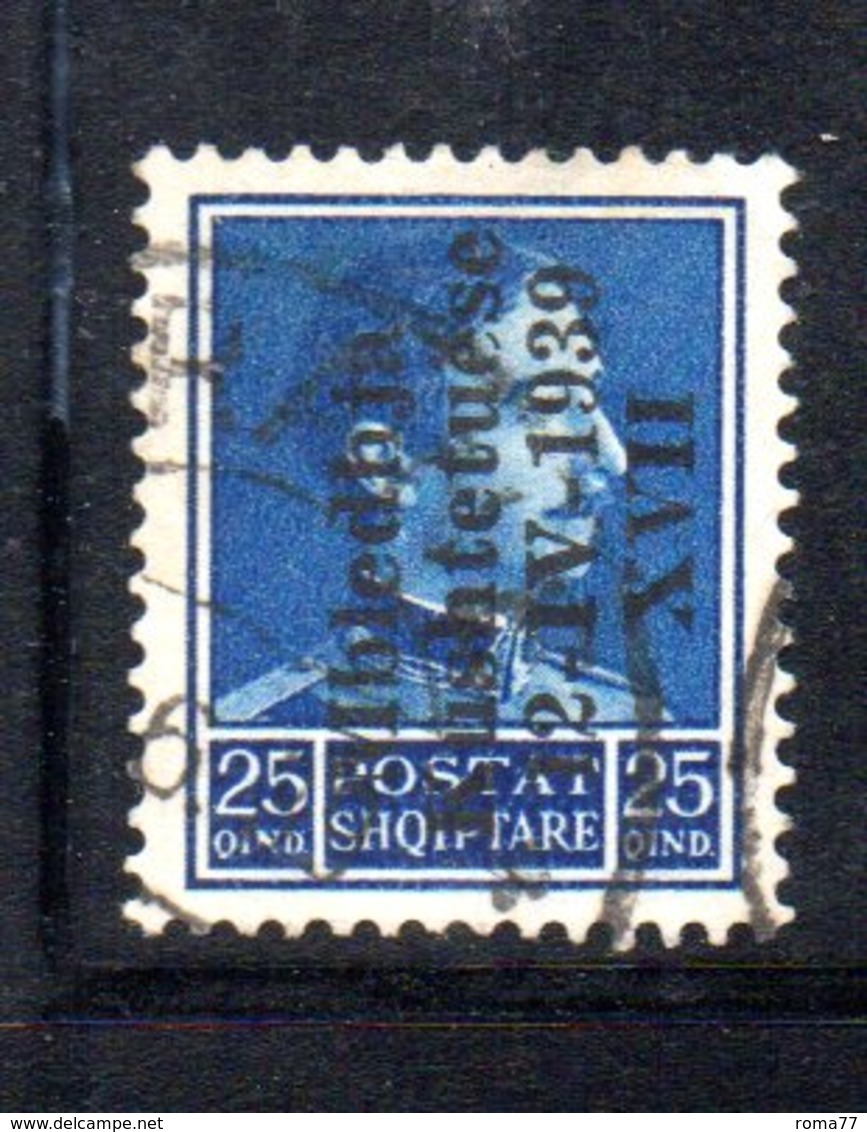 141 - 490 - ALBANIA 1939 ,  Sassone N. 6  Usato - Albania