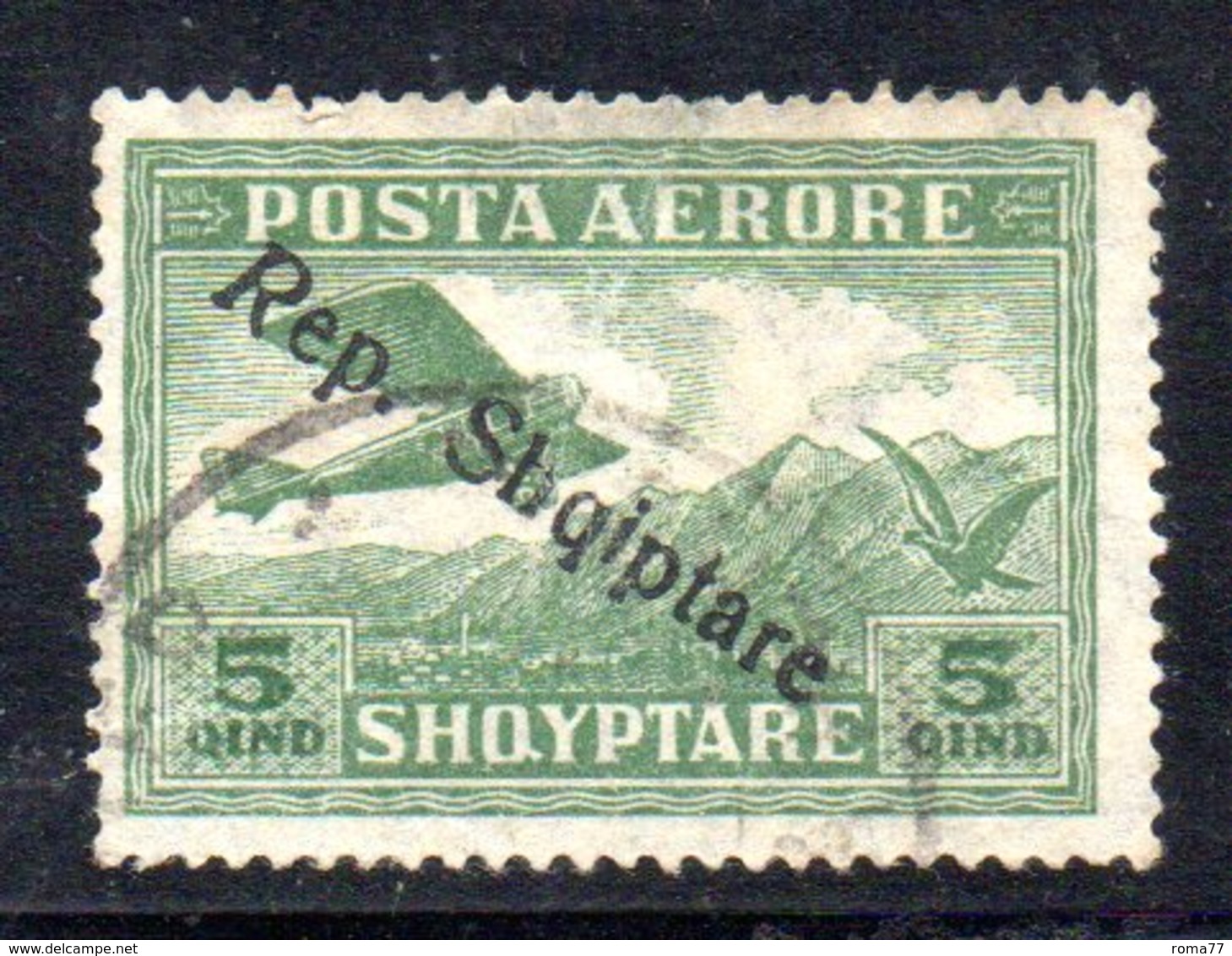 147 - 490 - ALBANIA 1927 , Posta Aerea  Yvert N. 8  Usato - Albania