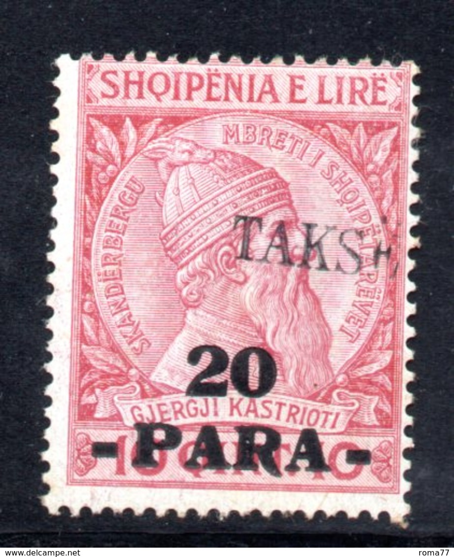 159 - 490 - ALBANIA 1914 , Segnatasse  Yvert N. 7  * Linguella Forte - Albania