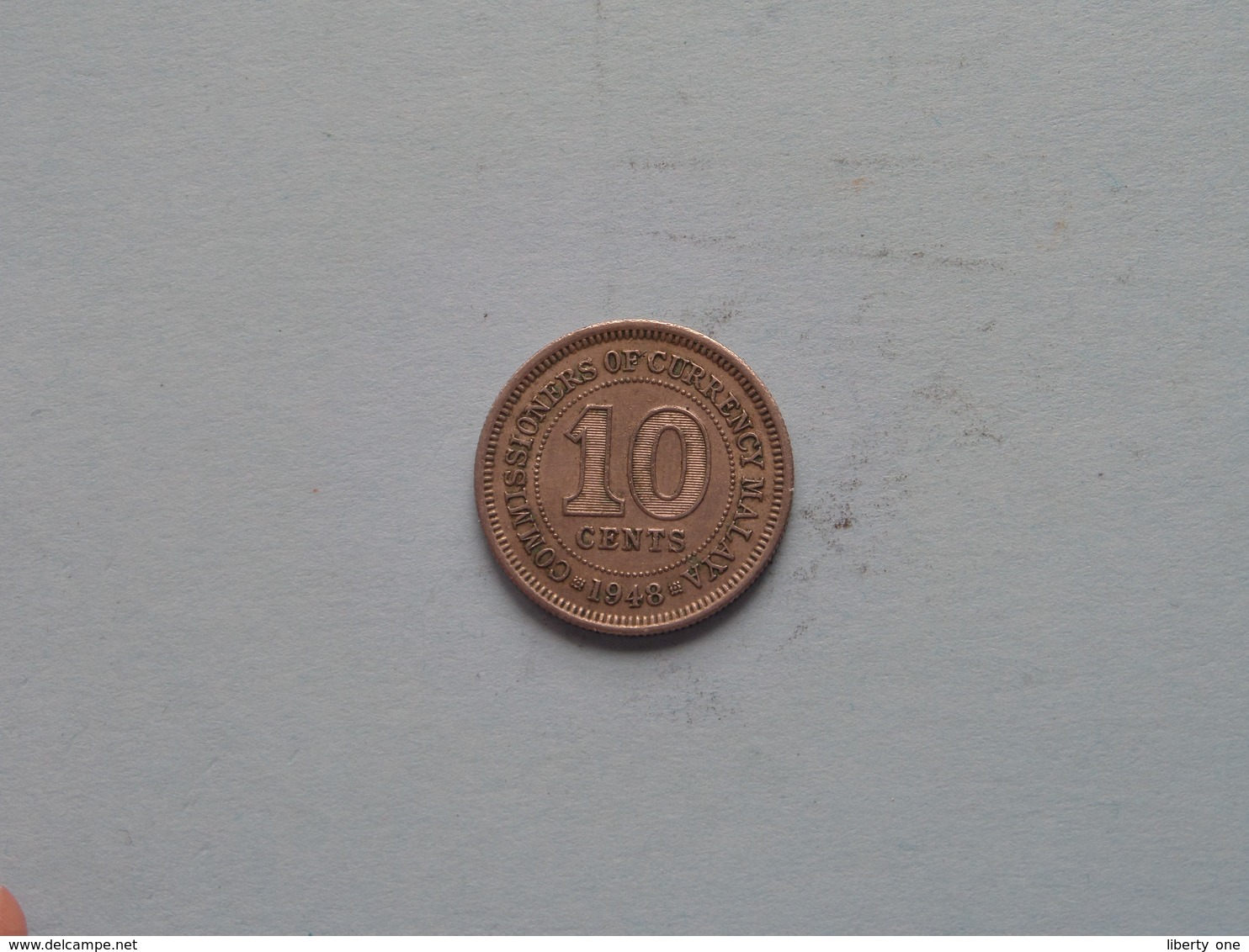 MALAYA 1948 - 10 Cents / KM 8 ( Uncleaned Coin / For Grade, Please See Photo ) !! - Colonies